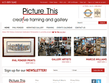 Tablet Screenshot of picturethis-gallery.com